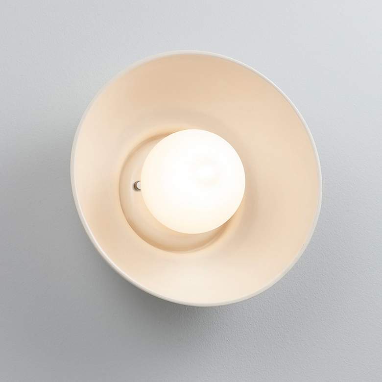 Image 1 Ambiance Coupe 10" High Matte White LED Wall Sconce