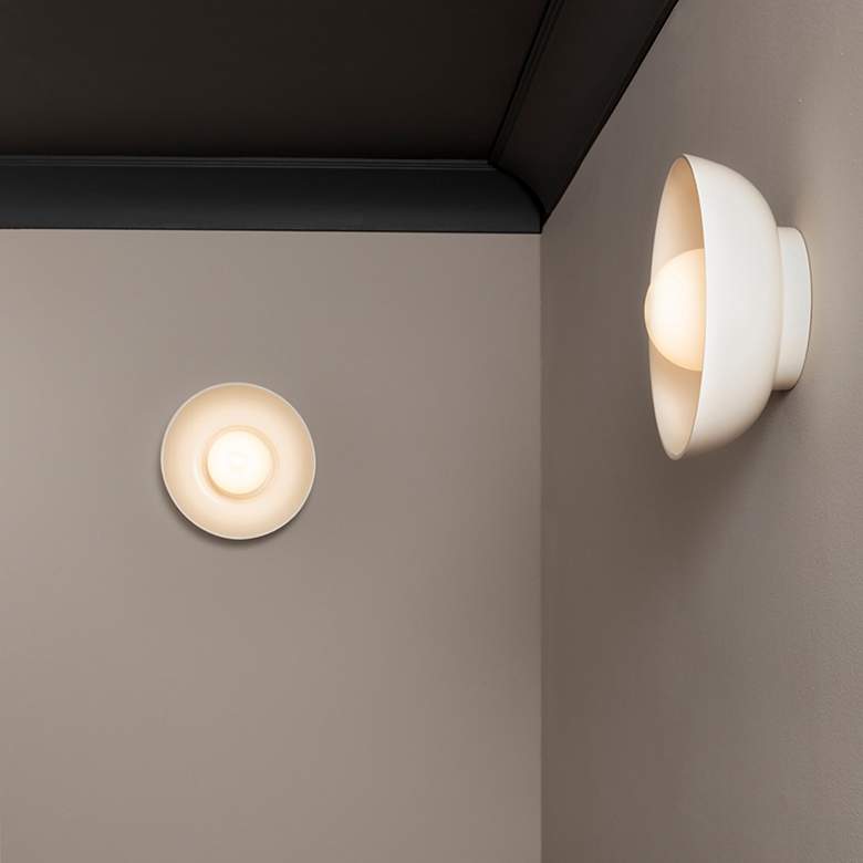 Image 6 Ambiance Coupe 10" High Matte White LED Wall Sconce more views