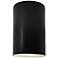 Ambiance Cylinder 9 1/2" High Carbon Matte Black Wall Sconce