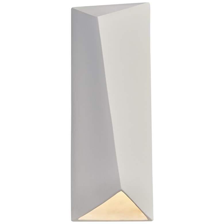 Image 1 Ambiance Diagonal 22" High Bisque 2-Light LED Ceramic Wall Sconce