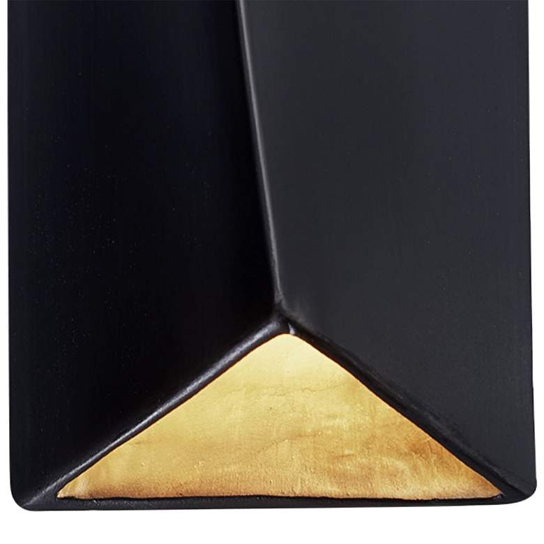 Image 3 Ambiance Diagonal 22" High Black LED 2-Light Ceramic Wall Sconce more views