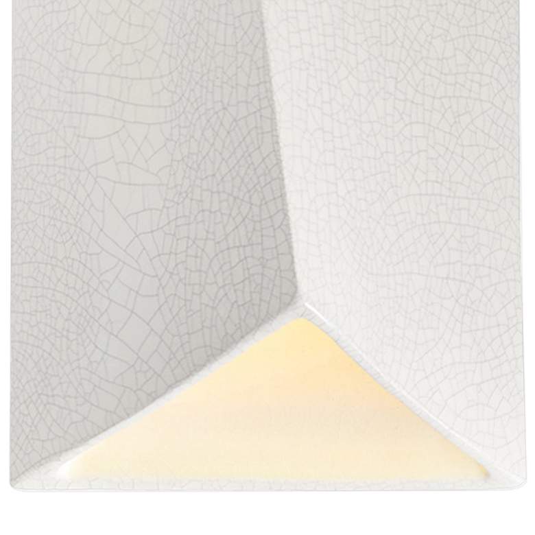 Image 3 Ambiance Diagonal 22"H White Crackle 2-Light LED Ceramic Wall Sconce more views