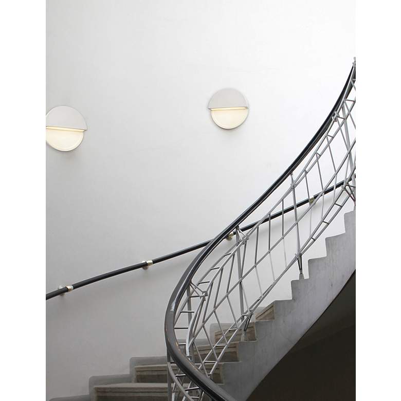 Image 4 Ambiance Dome 8" High Bisque Closed Top LED ADA Wall Sconce more views