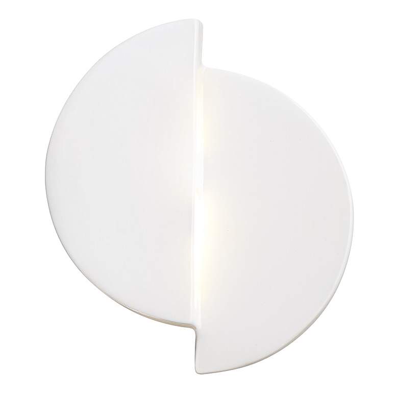 Image 1 Ambiance Offset Circle LED Wall Sconce - Gloss White