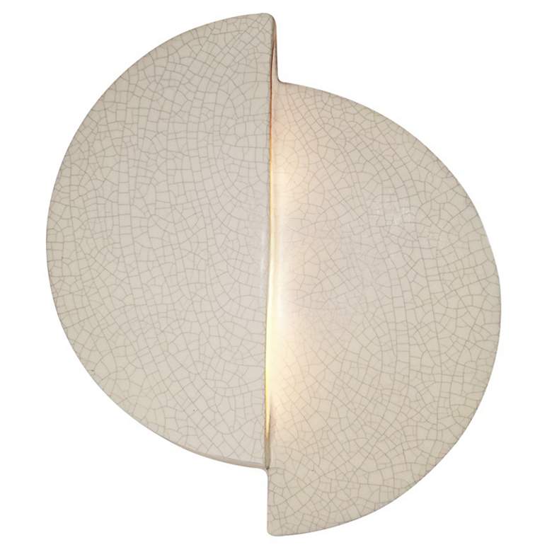 Image 1 Ambiance Offset Circle LED Wall Sconce - White Crackle