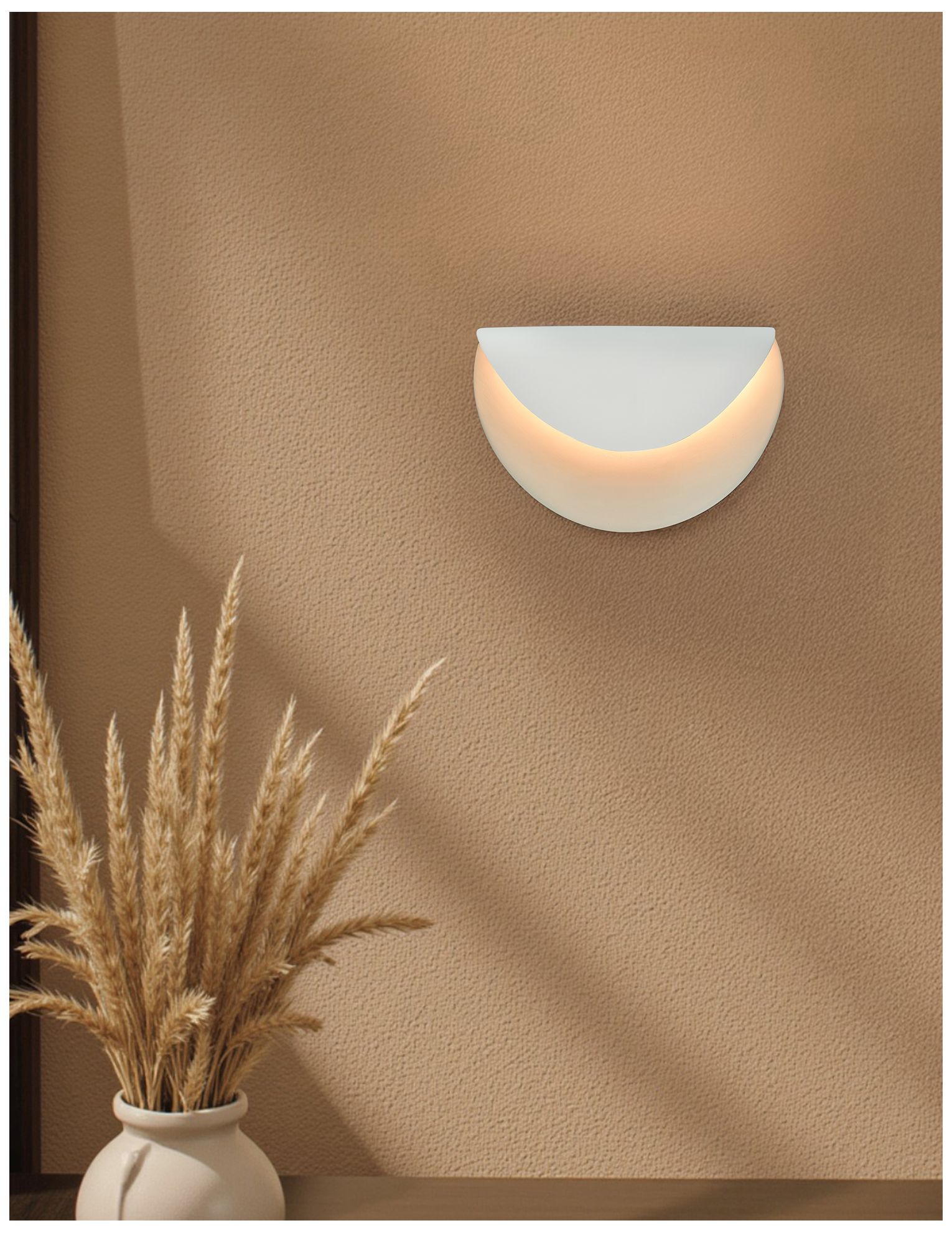 Image 4 Ambiance Petal 9" High Bisque LED Wall S more views