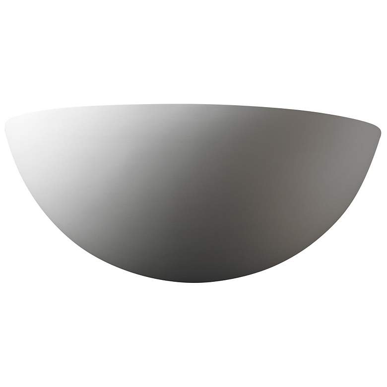 Image 2 Ambiance Quarter Sphere 4 1/2" High Bisque Wall Sconce