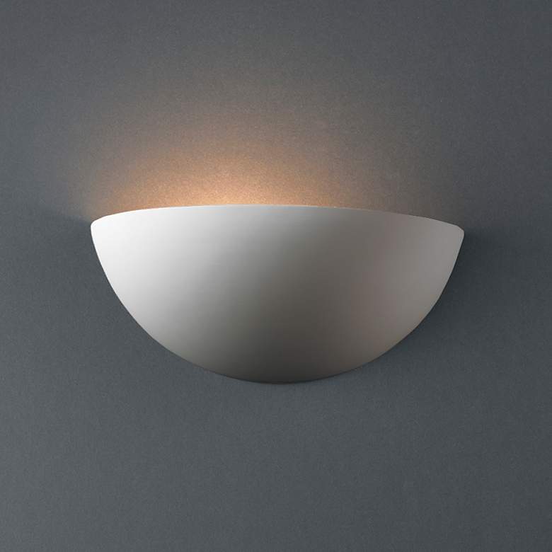 Image 3 Ambiance Quarter Sphere 4 1/2" High Bisque Wall Sconce more views