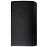 Ambiance Rectangle 5.25" Carbon Matte Black Closed Top ADA Outdoor Sco