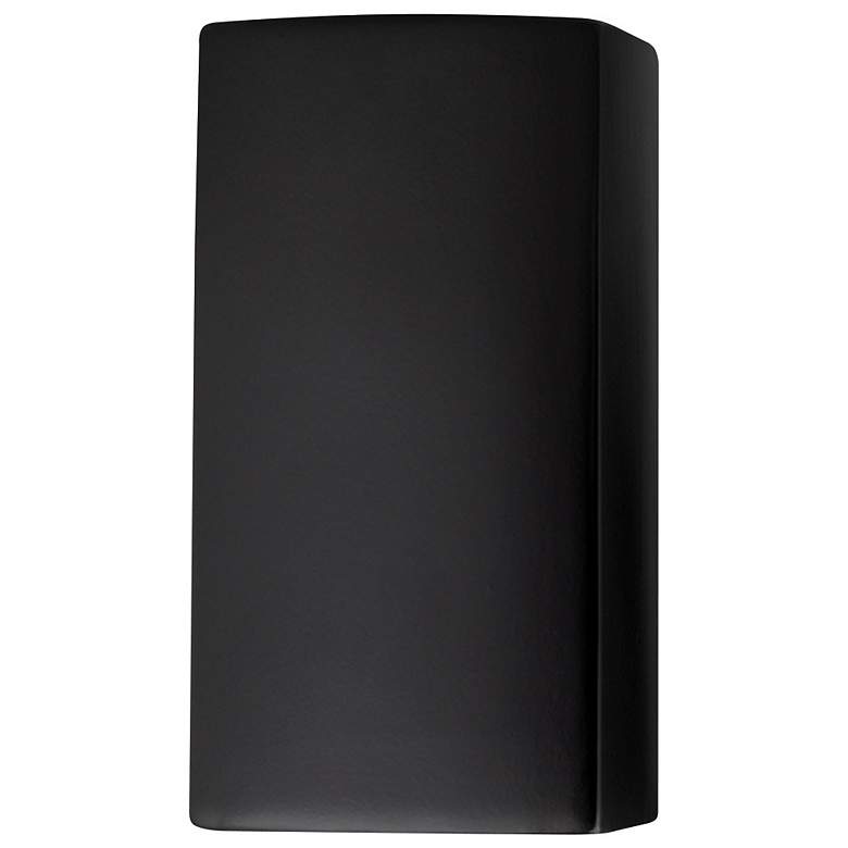 Image 1 Ambiance Rectangle 5.25" Carbon Matte Black Closed Top ADA Outdoor Sco