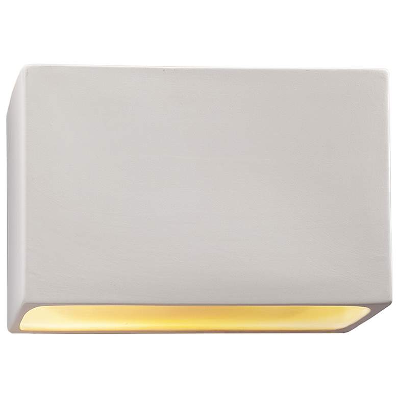 Image 1 Ambiance Rectangle Wall Sconce - Closed Top - 12" - LED - Bisque