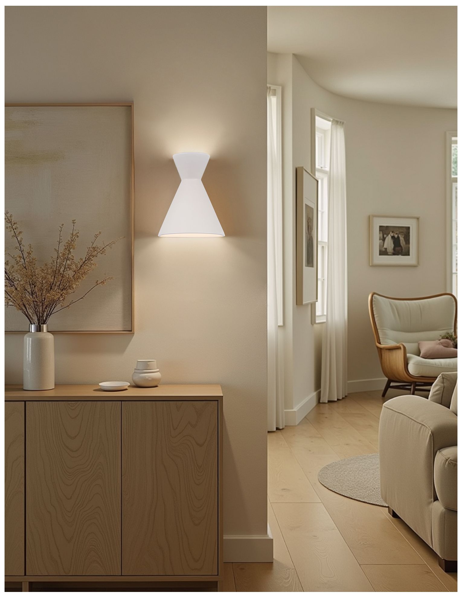 Image 3 Ambiance Retro 15" High Open Top Bisque more views