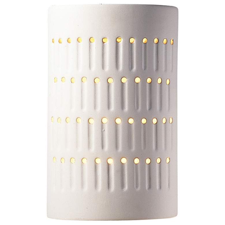 Image 1 Ambiance Small Cactus Cylinder - Open Wall Sconce - Bisque - LED