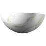 Ambiance Small Quarter Sphere Wall Sconce - Carrara Marble - LED