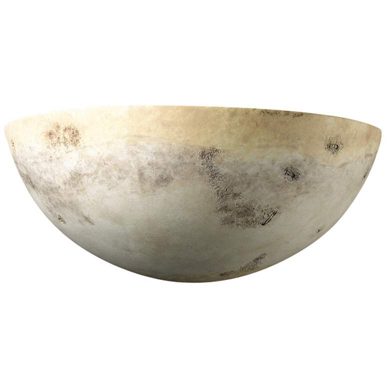 Image 1 Ambiance Small Quarter Sphere Wall Sconce - Greco Travertine - LED