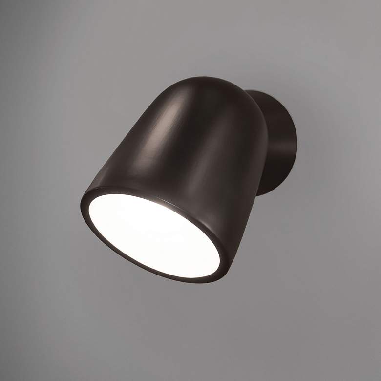 Image 6 Ambiance Splash 7 3/4" High Matte Black Wall Sconce more views