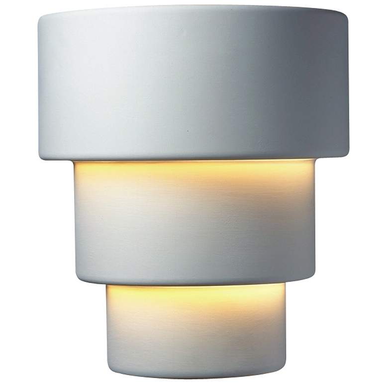 Image 2 Ambiance Terrace 14 1/4" High Bisque Outdoor Wall Sconce