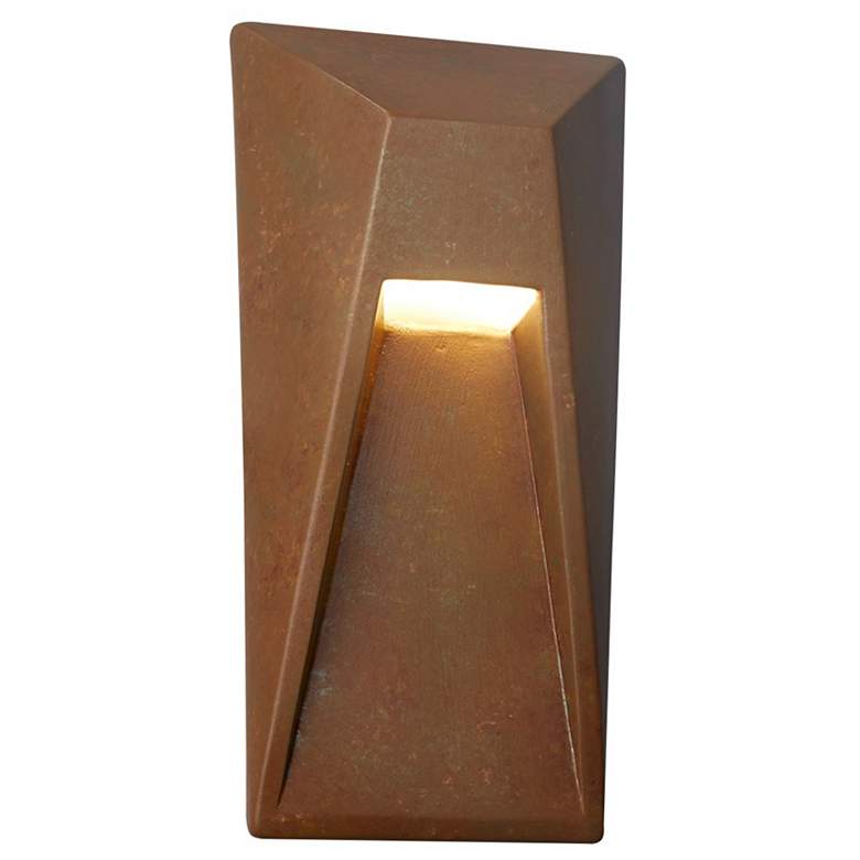 Image 1 Ambiance Vertice LED Wall Sconce - Rust Patina