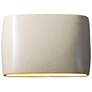 Ambiance Wide Oval Large Open Wall Sconce - Incandescent - White Crackle