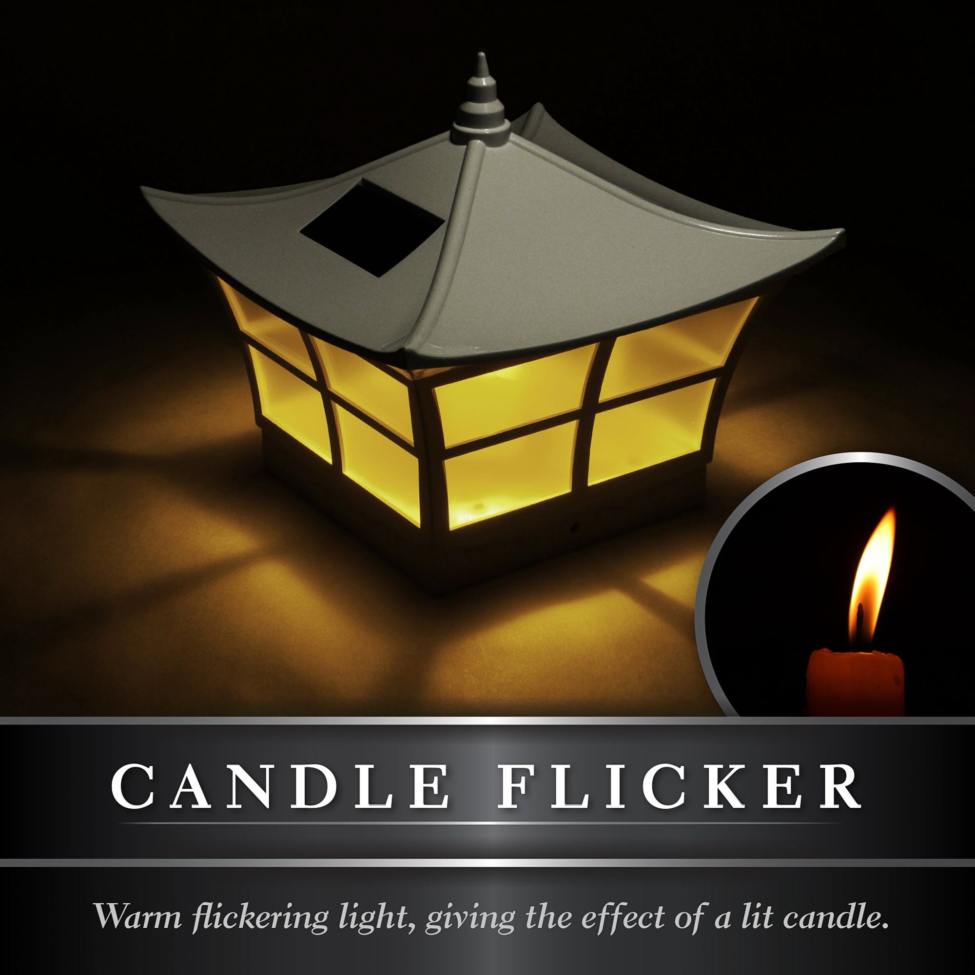 Watch A Video About the Ambience White Outdoor Solar LED Post Cap