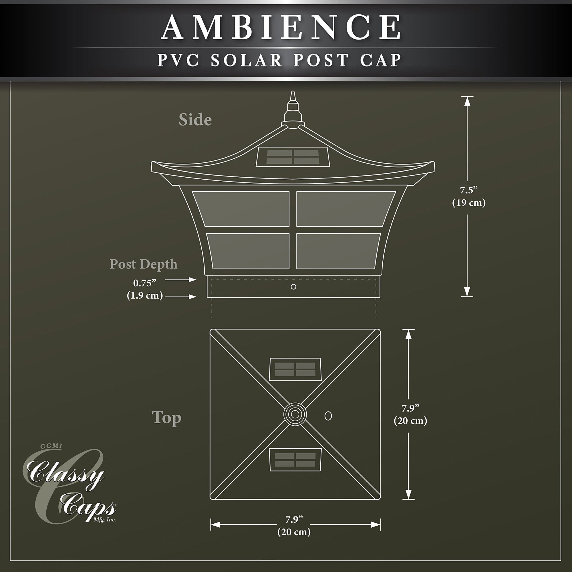 Watch A Video About the Ambience White Outdoor Solar LED Post Cap