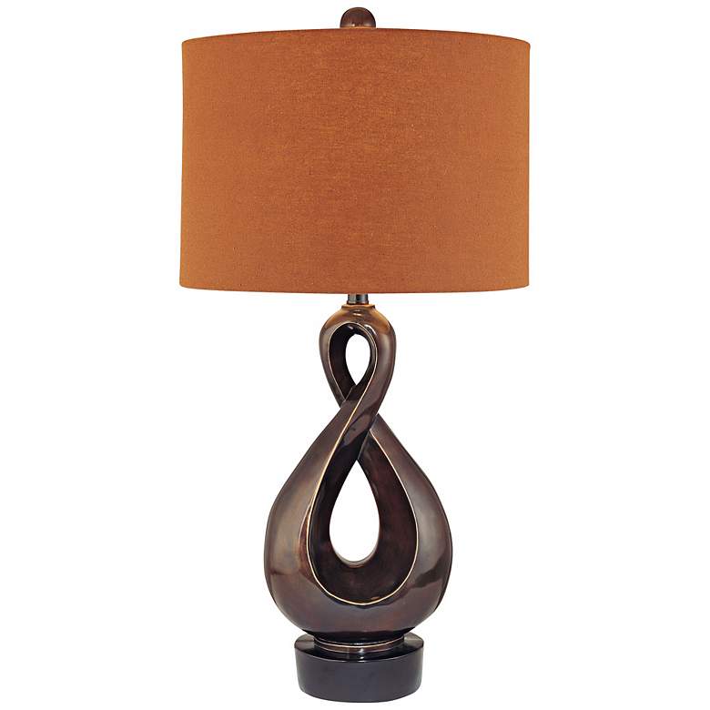Image 1 Ambience Collection Dark Brown Infinity Table Lamp