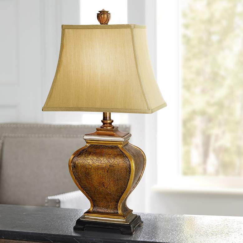 Image 1 Ambience Copper Crackled Finish Table Lamp