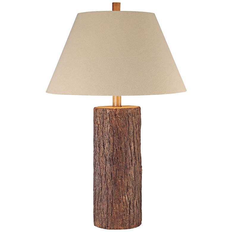 Image 1 Ambience Natural Finish Cypress Log Table Lamp