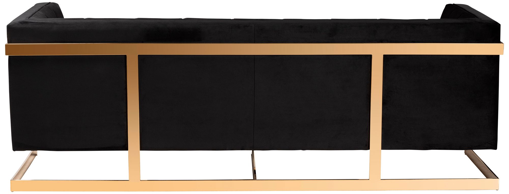 Ambra 83 1/2" Wide Black Velvet Tufted Sofa 