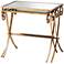 Ambre Antique Gold Stackable Mirrored Accent Tables Set of 2