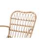 3_Ambre Black and White Weaving Rattan Bistro Chair more views
