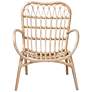 6_Ambre Black and White Weaving Rattan Bistro Chair more views