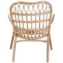 Ambre Black and White Weaving Rattan Bistro Chairs Set of 2