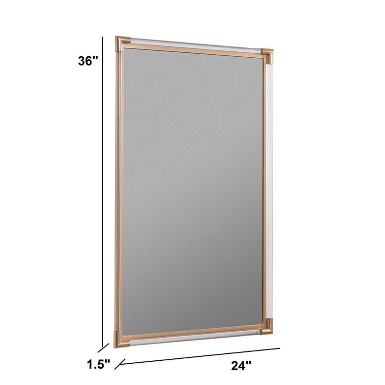 Image 4 Ambrose Clear Acrylic Gold 24 1/4" x 36 1/4" Wall Mirror more views