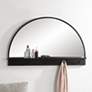 Ambry Black 45" x 27 3/4" Arch Entryway Mirror with Shelf