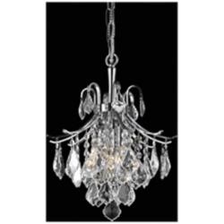 Amelia 12" Wide Chrome and Clear Crystal Mini Pendant