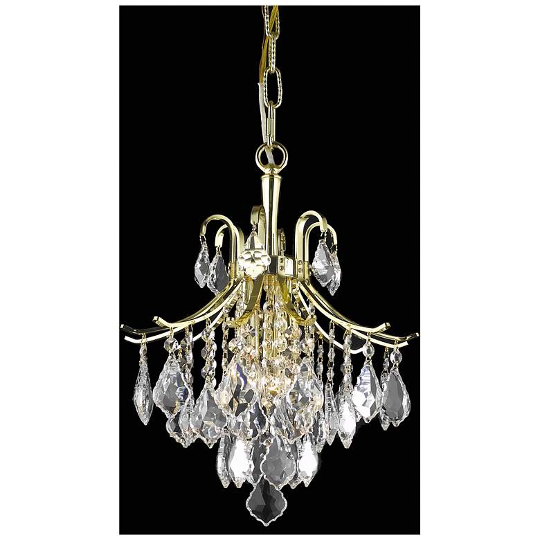 Image 1 Amelia Collection 12" Wide Gold Finish Traditional Pendant Chandelier