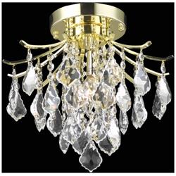 Amelia Collection Flush Mount D12In H12In Lt:3 Gold Finish