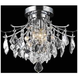 Amelia Collection Flush Mount D16In H12In Lt:3 Chrome Finish
