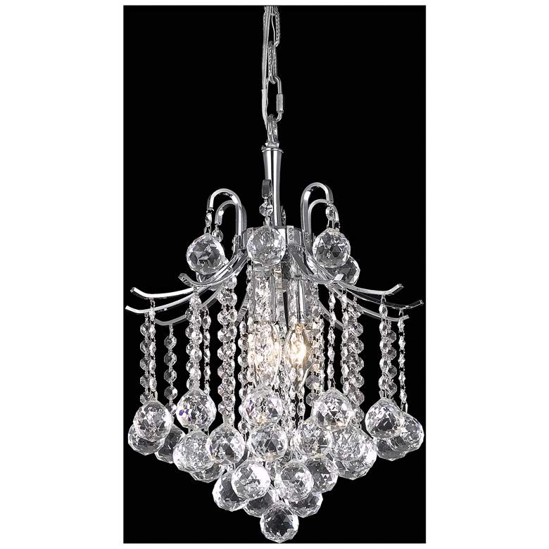 Image 1 Amelia Collection Pendant D12In H15In Lt:3 Chrome Finish