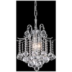 Amelia Collection Pendant D12In H15In Lt:3 Chrome Finish