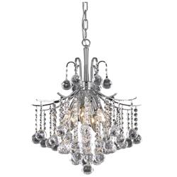Amelia Collection Pendant D17In H20In Lt:6 Chrome FinishÂ