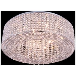 Amelie 10 Lt Chrome Flush Mount Clear