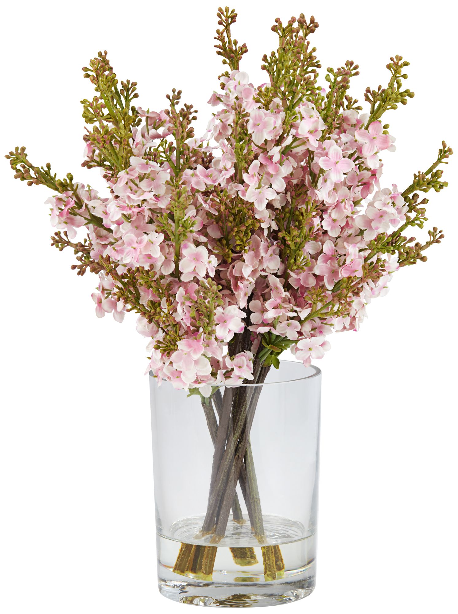 Image 5 Amelie 16" Pink Lilac Spray in Glass Vase more views