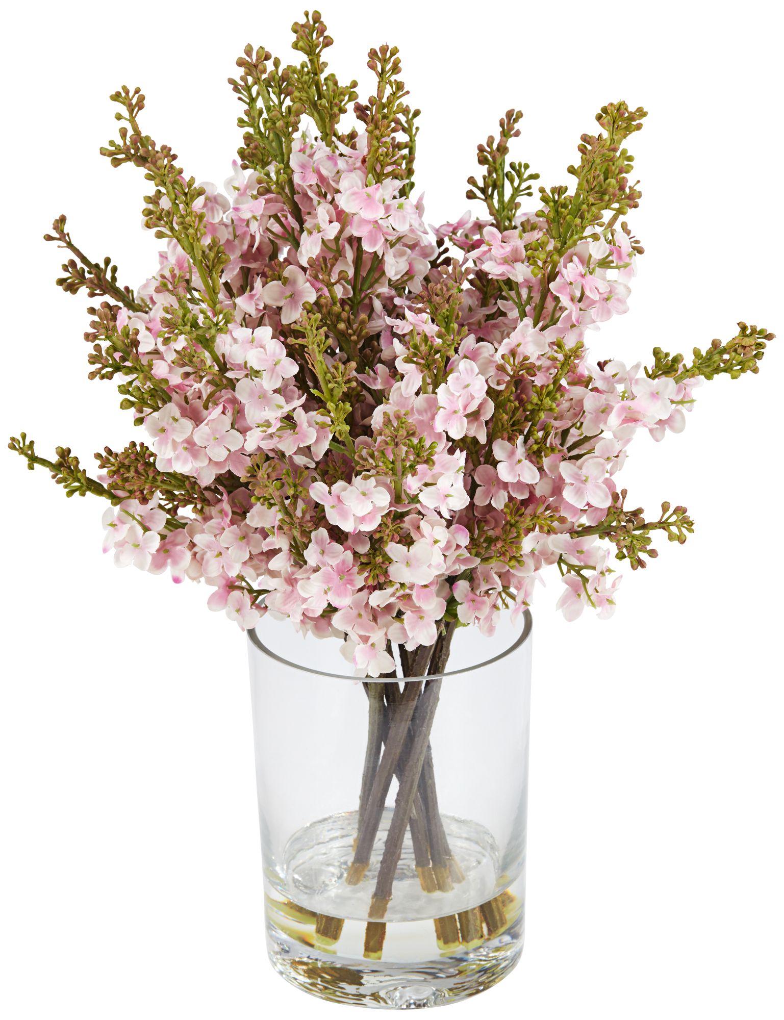 Image 6 Amelie 16" Pink Lilac Spray in Glass Vase more views