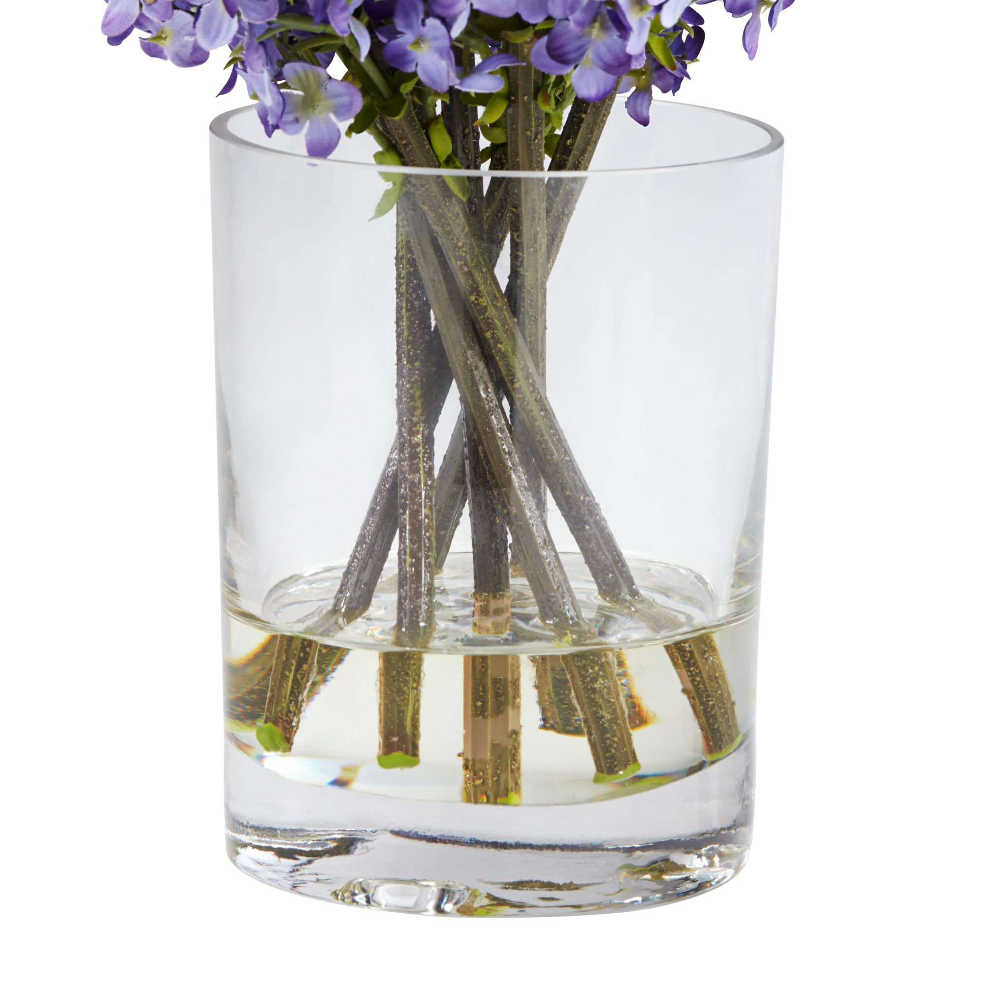 Image 4 Amelie 16" Purple Lilac Spray in Glass Vase more views