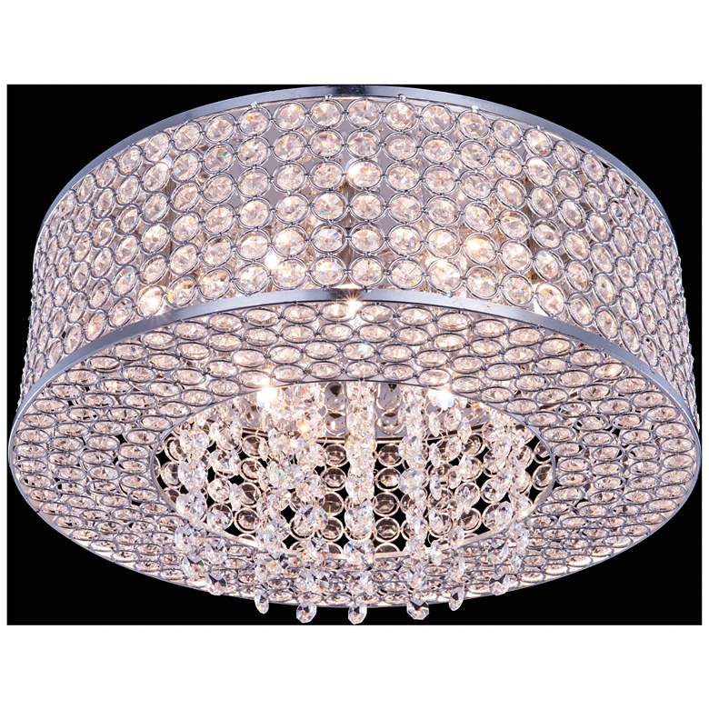 Image 1 Amelie 6 Lt Chrome Flush Mount Clear