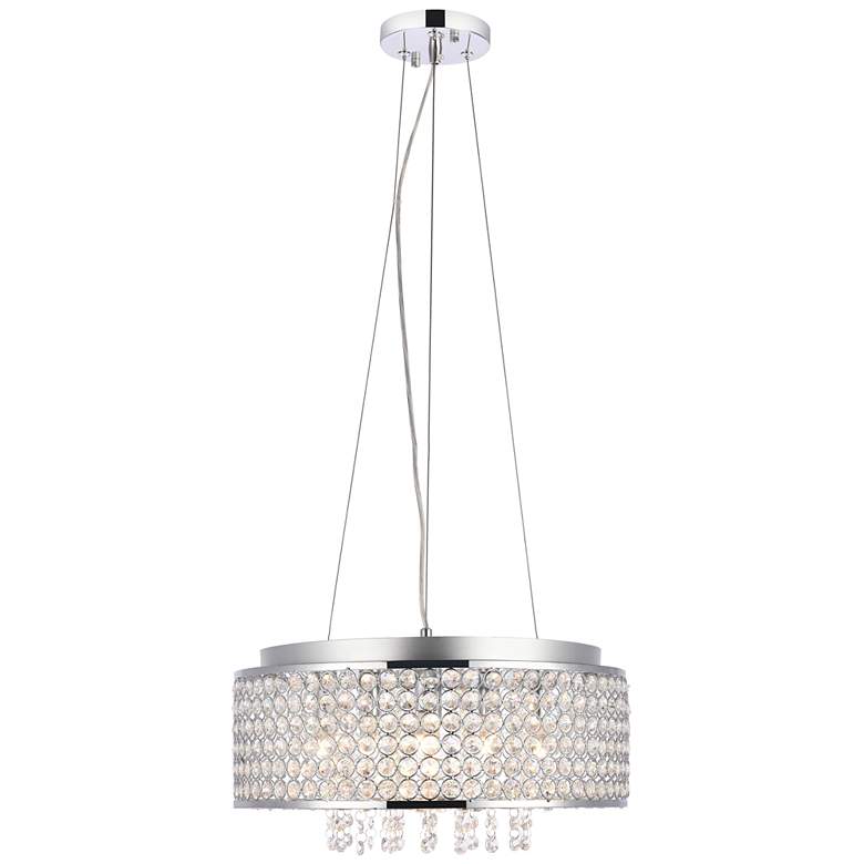 Image 1 Amelie 6 Lt Chrome Pendant Clear