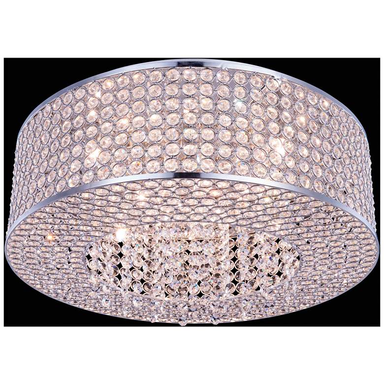 Image 1 Amelie 8 Lt Chrome Flush Mount Clear