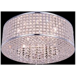 Amelie 8 Lt Chrome Flush Mount Clear